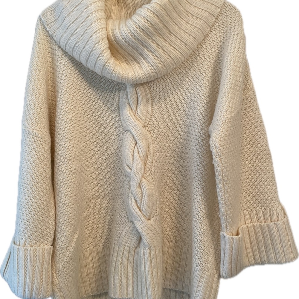 Talbots Cream Cowl Neck Sweater